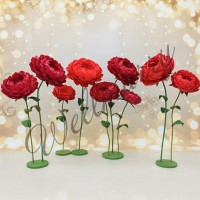 Аренда ростовых цветов из бумаги "Пионы красные"